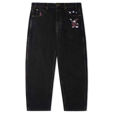 Butter Goods - Fantasia Baggy Denim Jeans Washed Black.