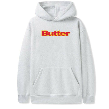 Butter Goods - Felt Logo Applique Hoodie Ash.
