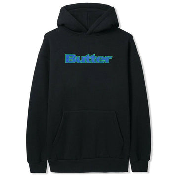 Butter Goods - Felt Logo Applique Hoodie Black.