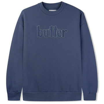 Butter Goods - Fleece Applique Crew Denim.