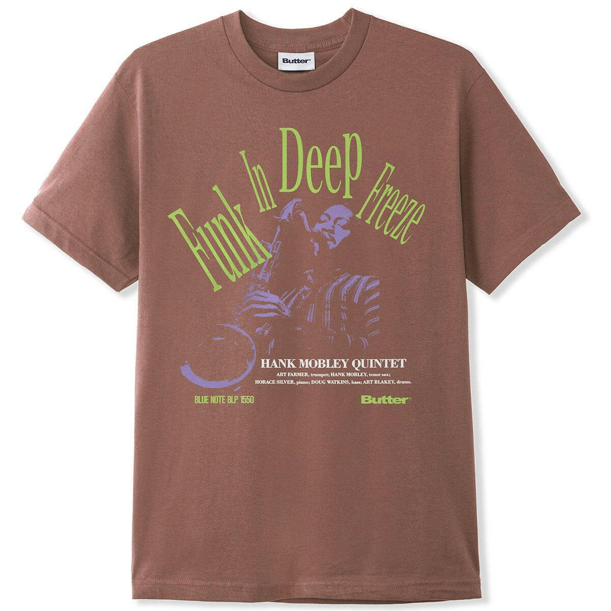 Butter Goods - Blue Note Funk Tee Washed Wood.