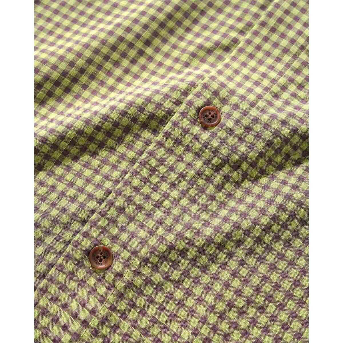 Butter Goods - Gingham S/S Shirt Lime/Mauve.