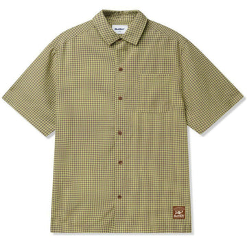 Butter Goods - Gingham S/S Shirt Lime/Mauve.