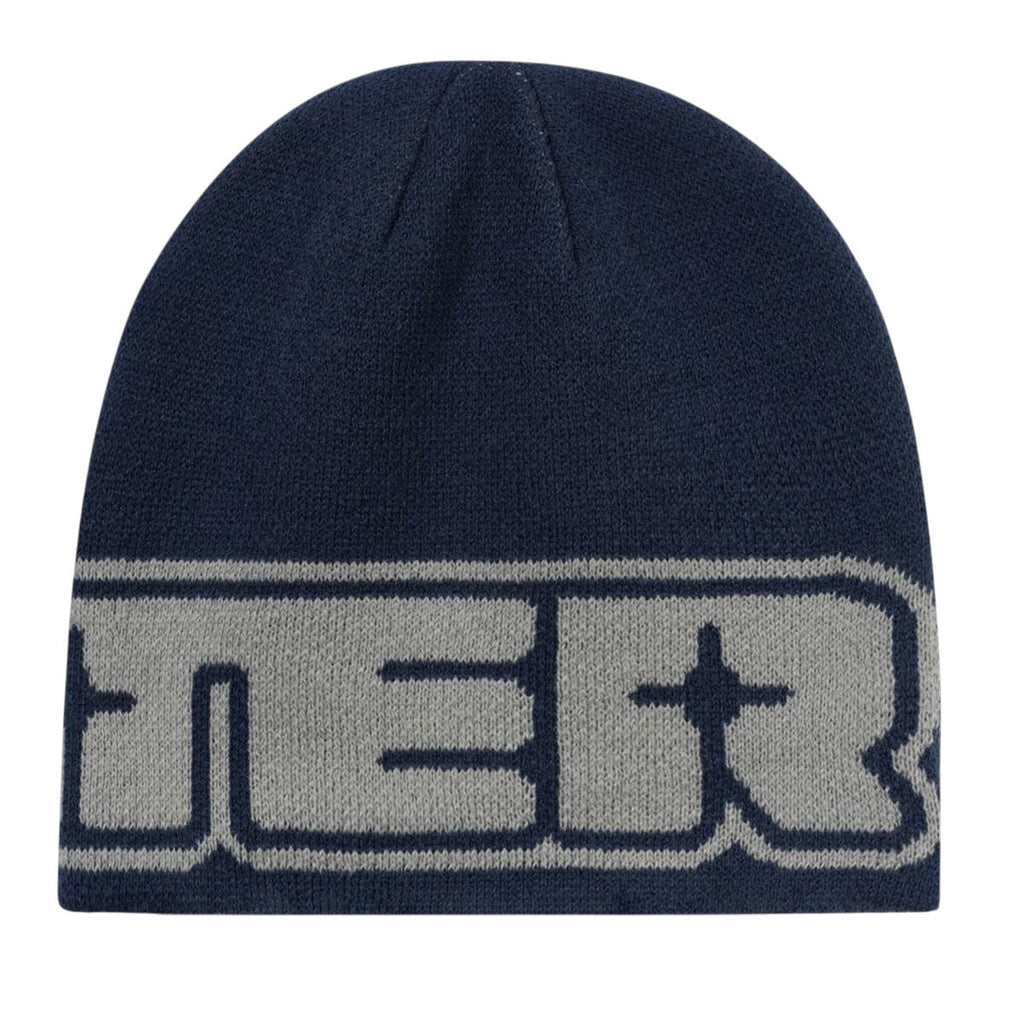 Butter Goods Glint Reversible Skully Beanie Navy/Grey