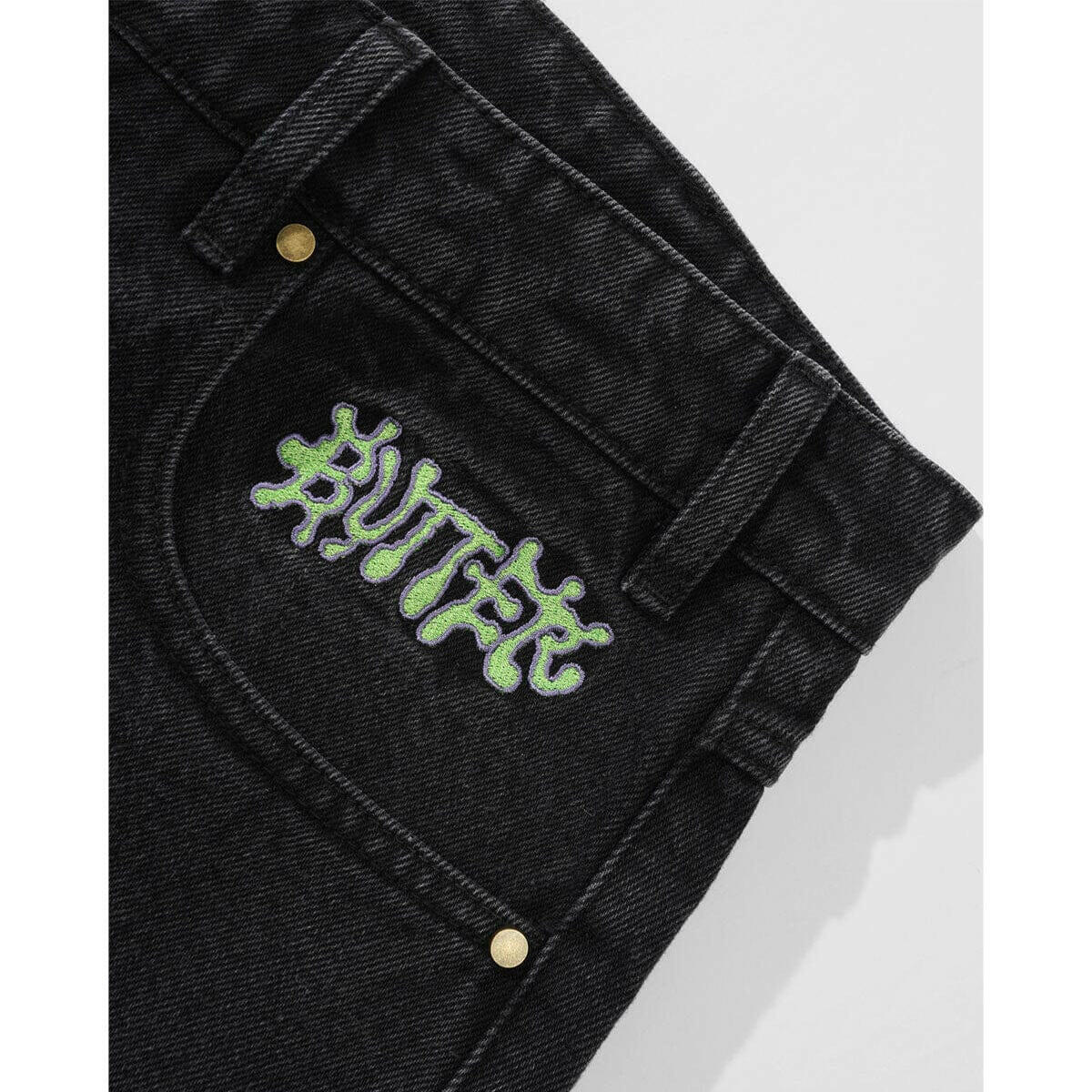Butter Goods - Ink Denim Jeans Worn Black.