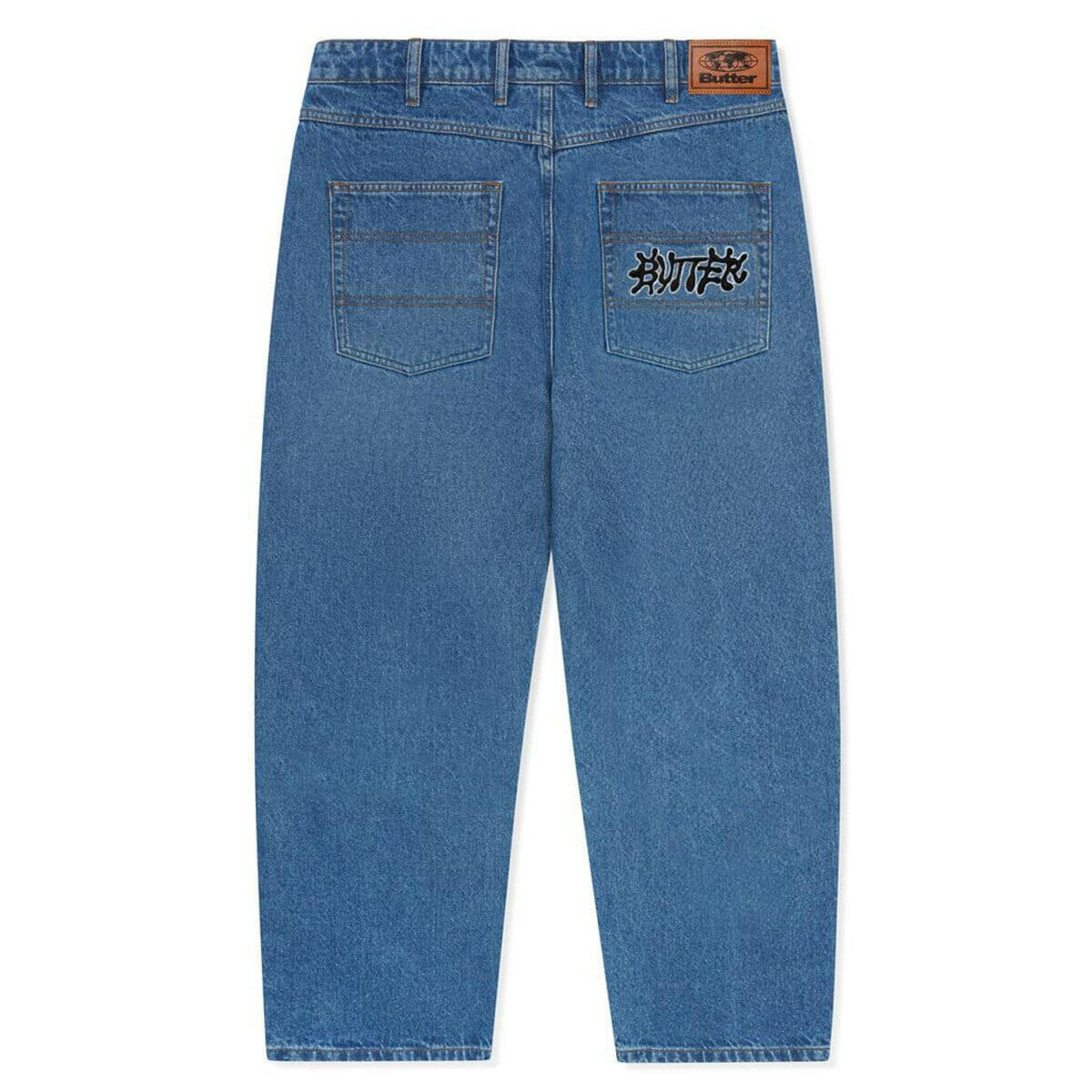 Butter Goods - Ink Denim Jeans Worn Blue.