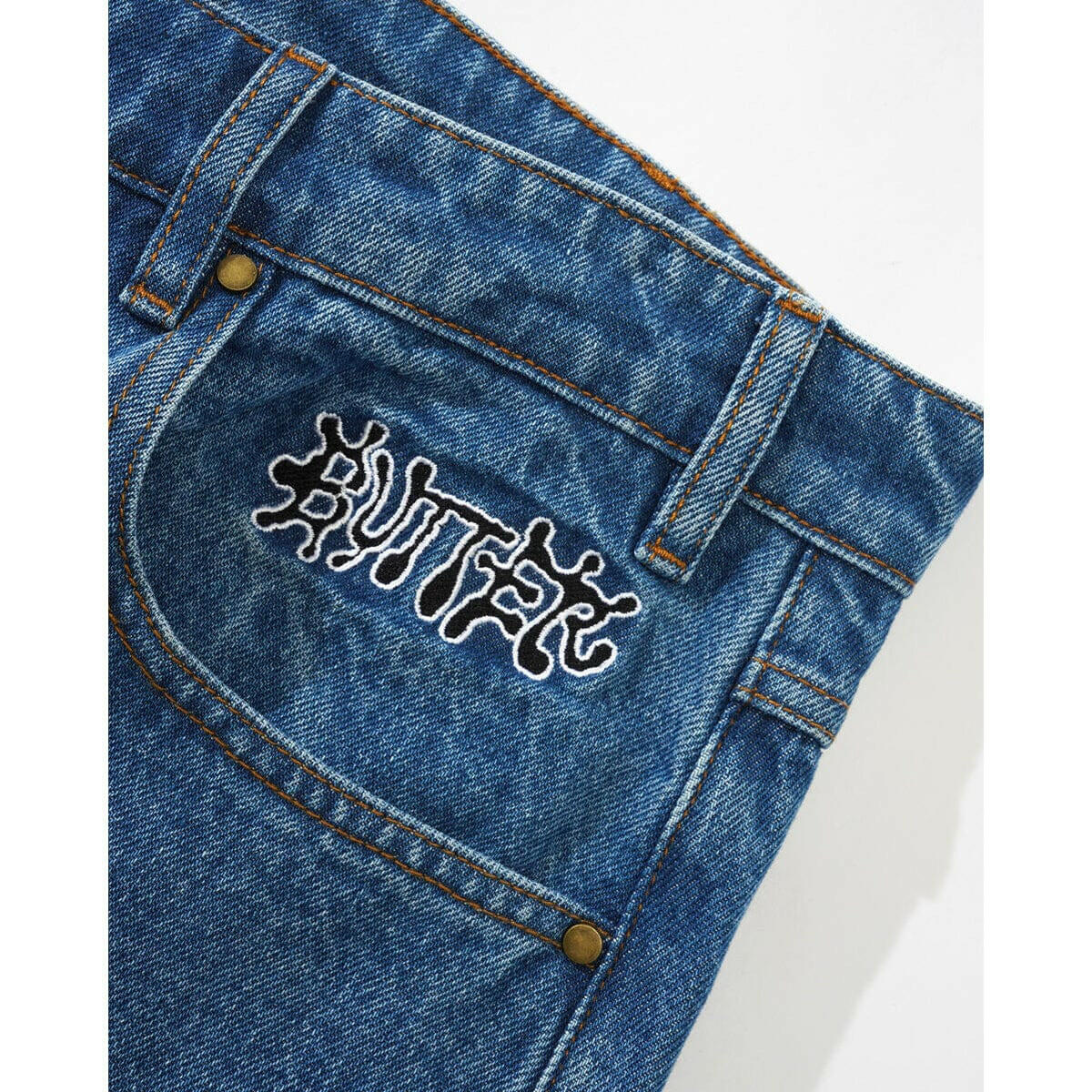 Butter Goods - Ink Denim Jeans Worn Blue.