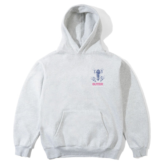 Butter Goods Leap Pullover Hood Ash - front