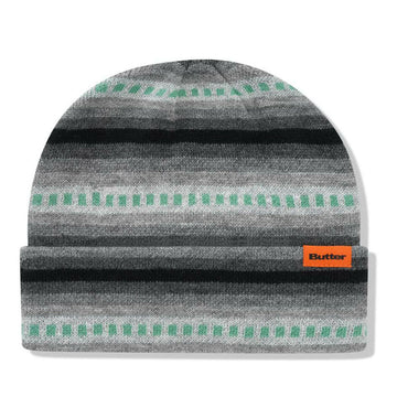 Butter Goods - Linear Cuff Beanie Grey/Seafoam.