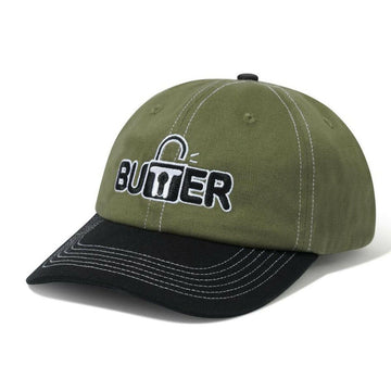 Butter Goods - Lock 6 Panel Cap Army/Black.