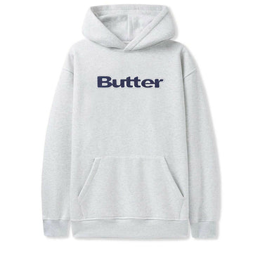 Butter Goods - Logo Denim Applique Hoodie Ash.