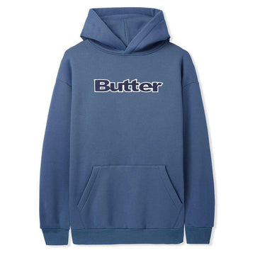 Butter Goods - Logo Denim Applique Hoodie Denim.