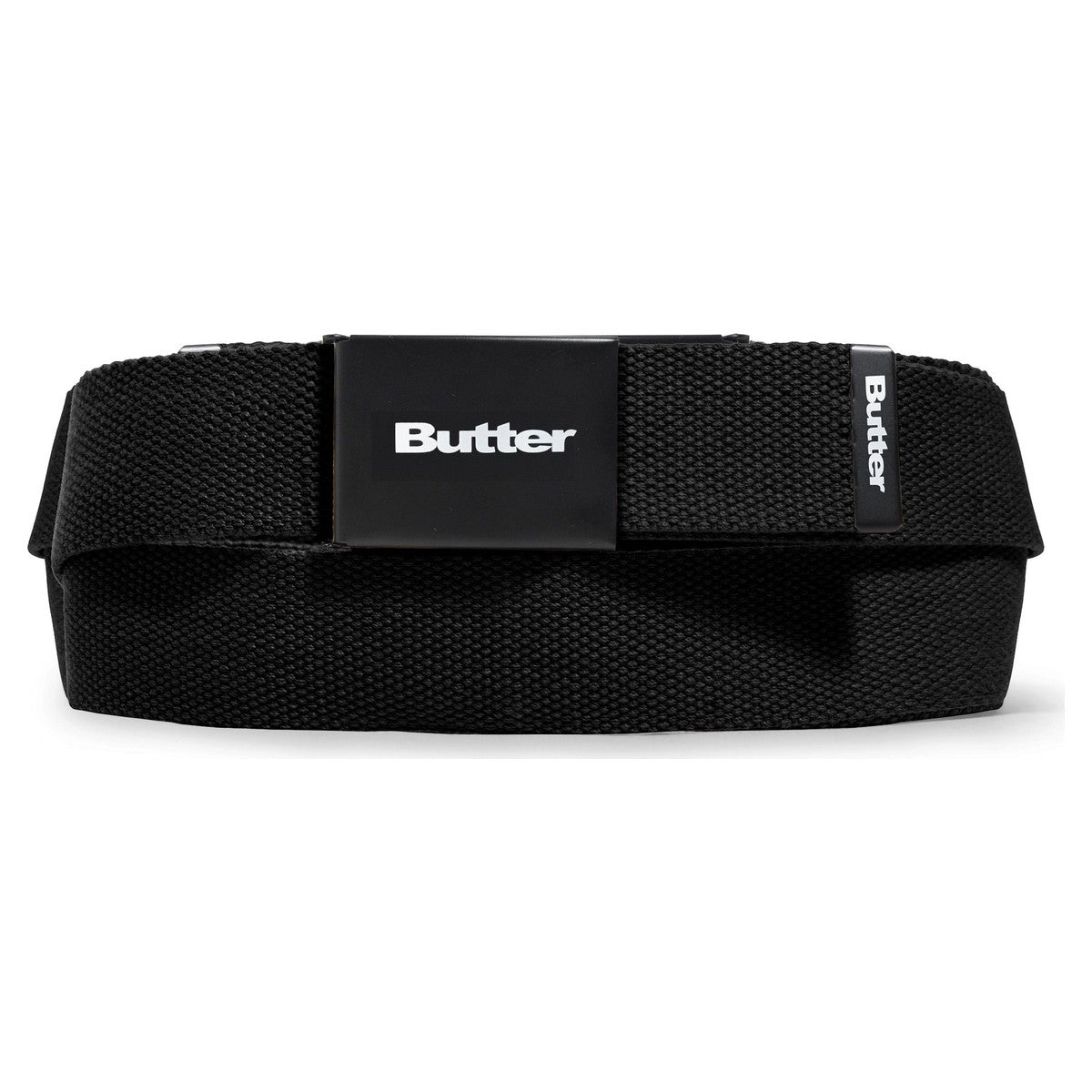 Butter Goods Logo Woven Belt Black - front
