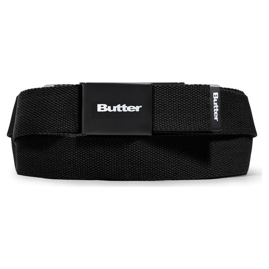 Butter Goods Logo Woven Belt Black - front