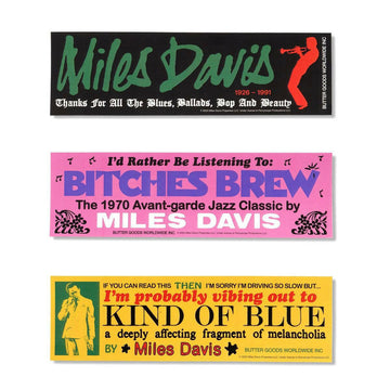 Butter Goods - Miles Davis Bumper Sticker Pack.