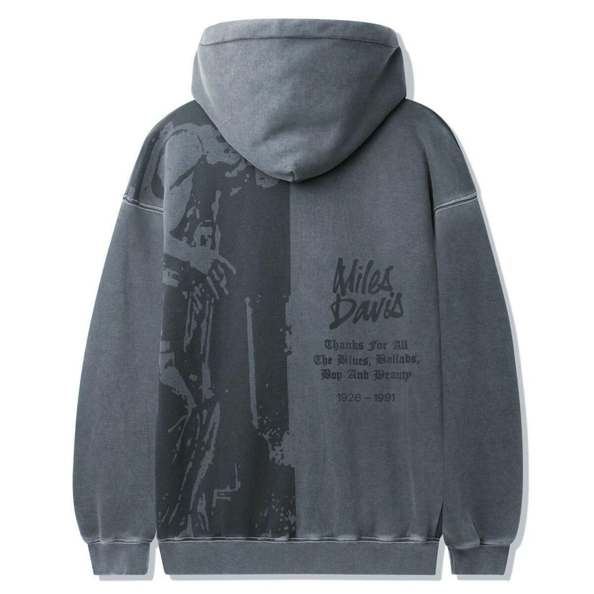 Butter Goods - Miles Davis Thanks Zip-Thru Hoodie Charcoal.