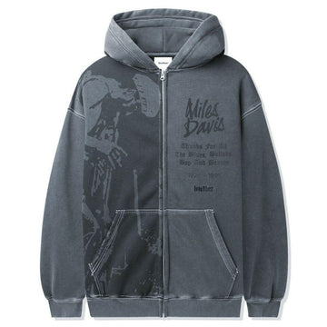 Butter Goods - Miles Davis Thanks Zip-Thru Hoodie Charcoal.