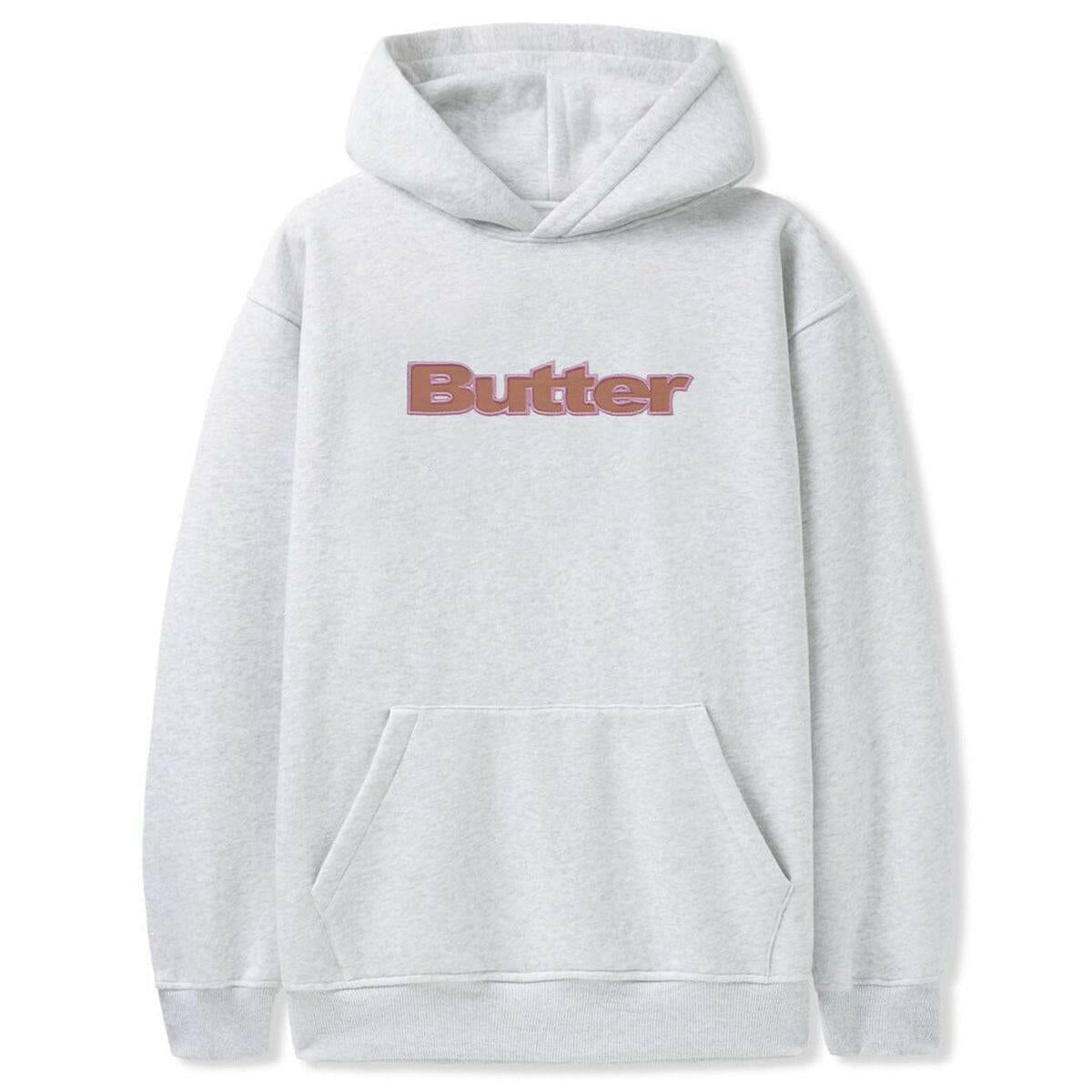 Butter Goods - Nylon Logo Applique Hoodie Ash.