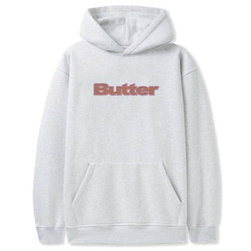 Butter Goods - Nylon Logo Applique Hoodie Ash.