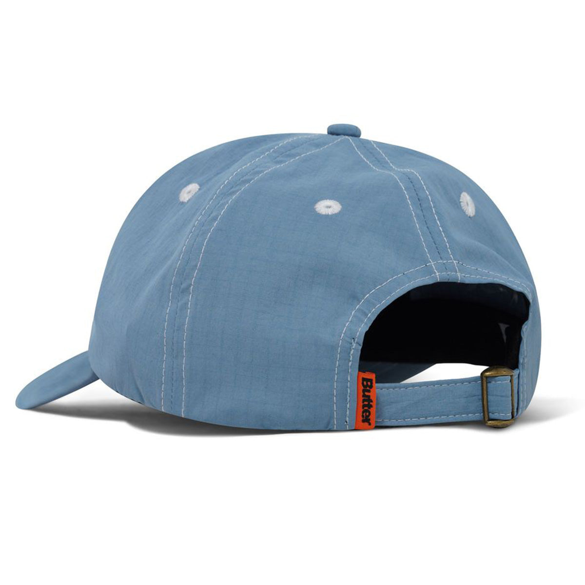 Butter Goods Nylon Rounded Logo 6 Panel Cap Sky Blue Back.