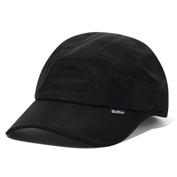 Butter Goods Path 4 Panel Cap Black Front.