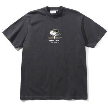 Butter Goods - X Peanuts Can't Stand It Tee Washed Black.