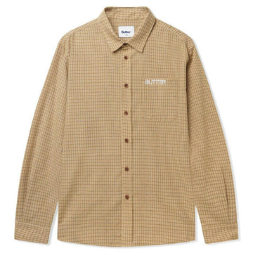 Butter Goods - Plaid L/S Shirt Wheat.