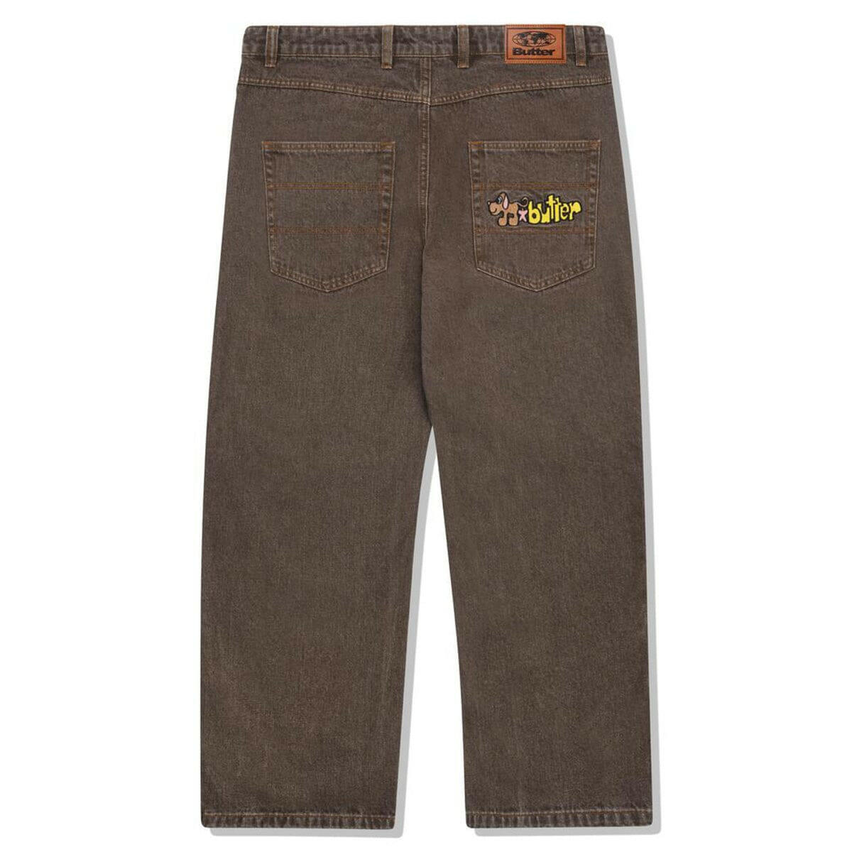 Butter Goods - Pooch Relaxed Denim Jeans Washed Brown.