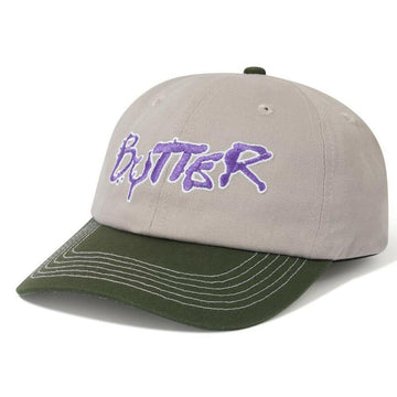 Butter Goods - Radio 6 Panel Cap Cool Grey/Seaweed.