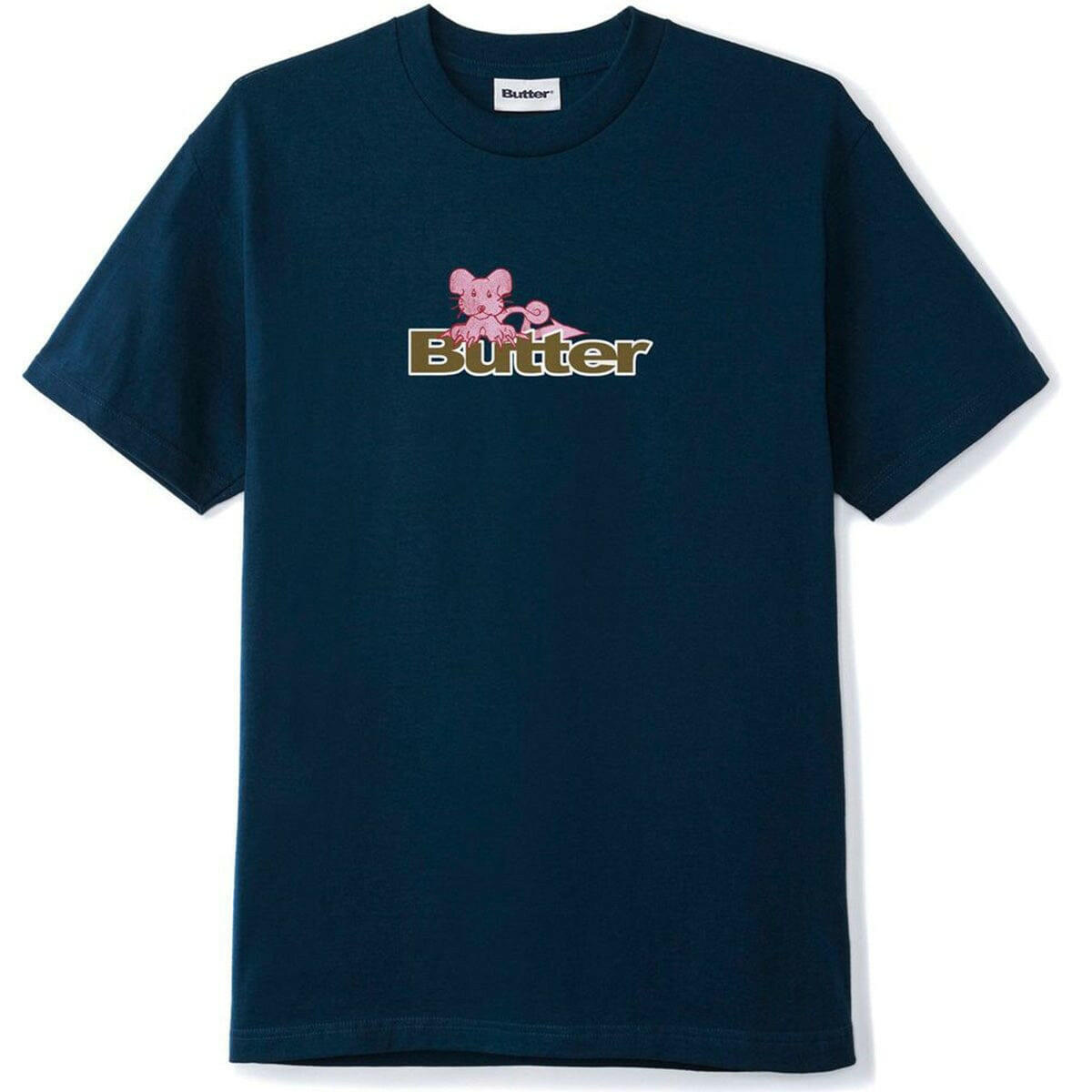 Butter Goods - Rat Logo Tee Black Navy.
