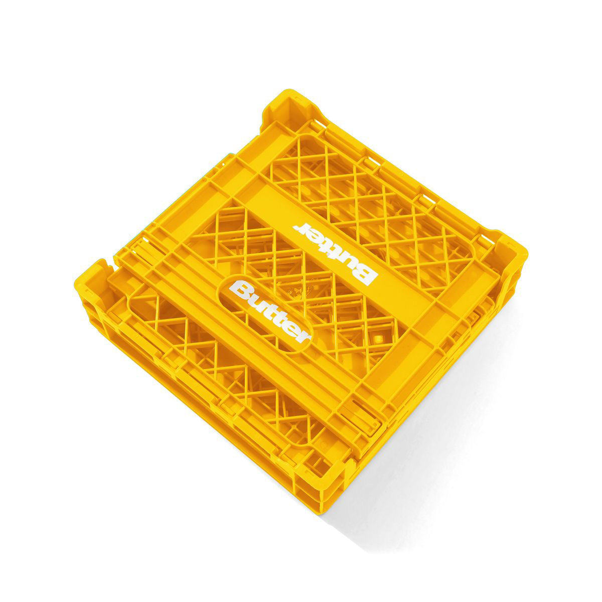 Butter Goods Collapsable Record Crate Yellow.