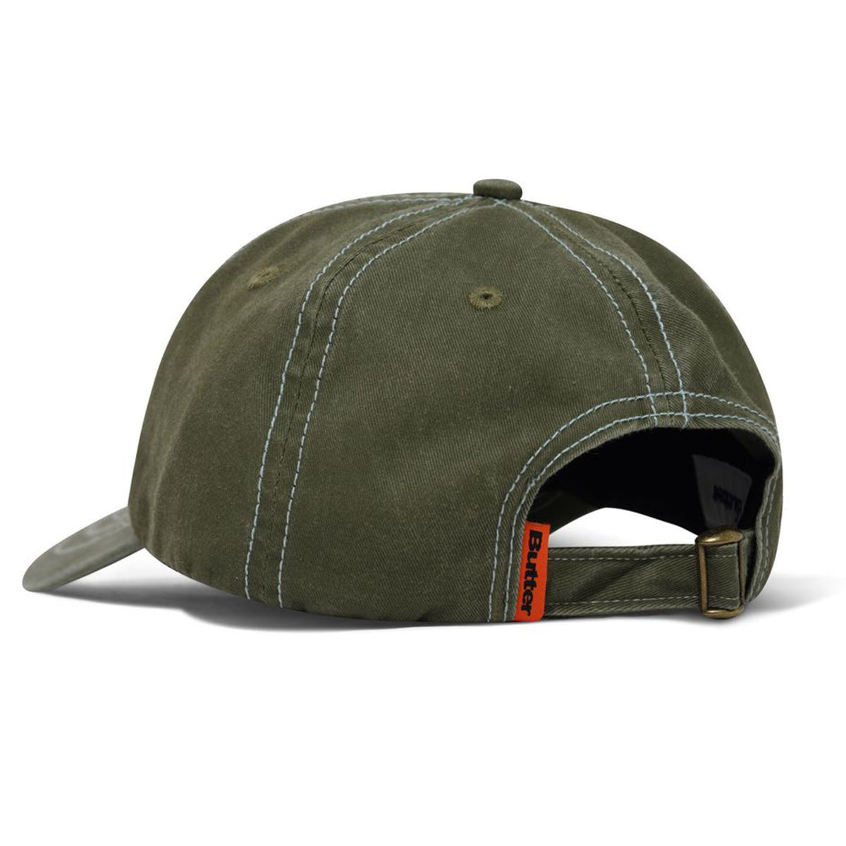 Butter Goods Registered 6 Panel Cap Washed Army Back.