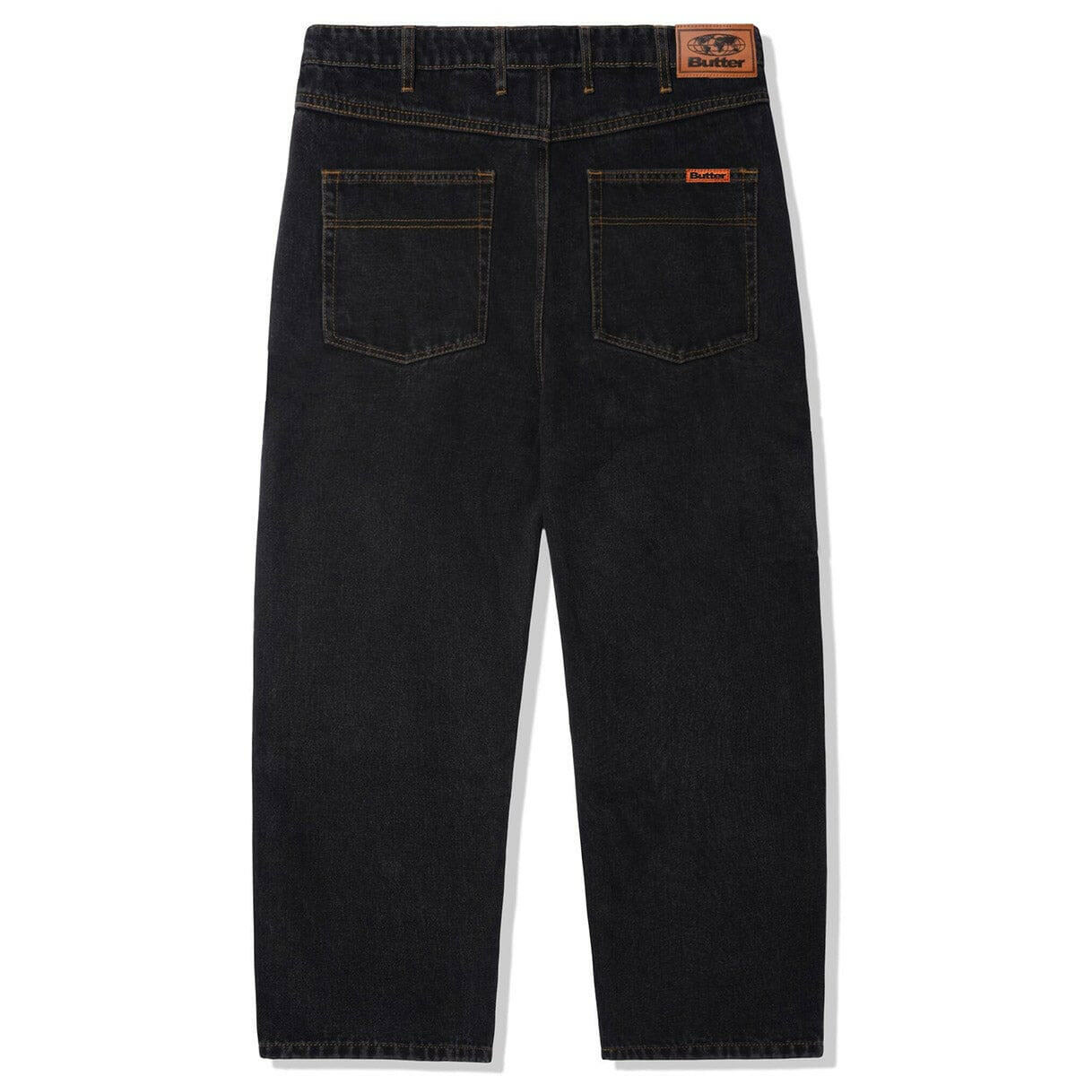 Butter Goods Relaxed Denim Jeans Washed Black Back.