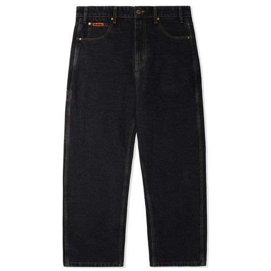 Butter Goods Relaxed Denim Jeans Washed Black Front.
