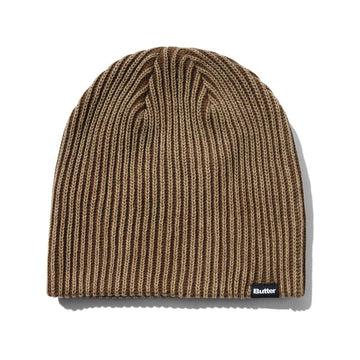Butter Goods Ribbed Skully Beanie Washed Brown