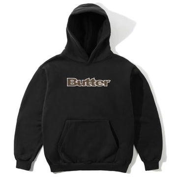 Butter Goods - Ripstop Logo Applique Hoodie Black.