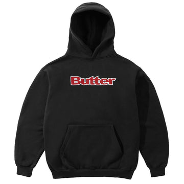 Butter Goods Ripstop Logo Applique Hoodie Black