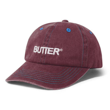 Butter Goods - Rounded Logo 6 Panel Cap Sangria.