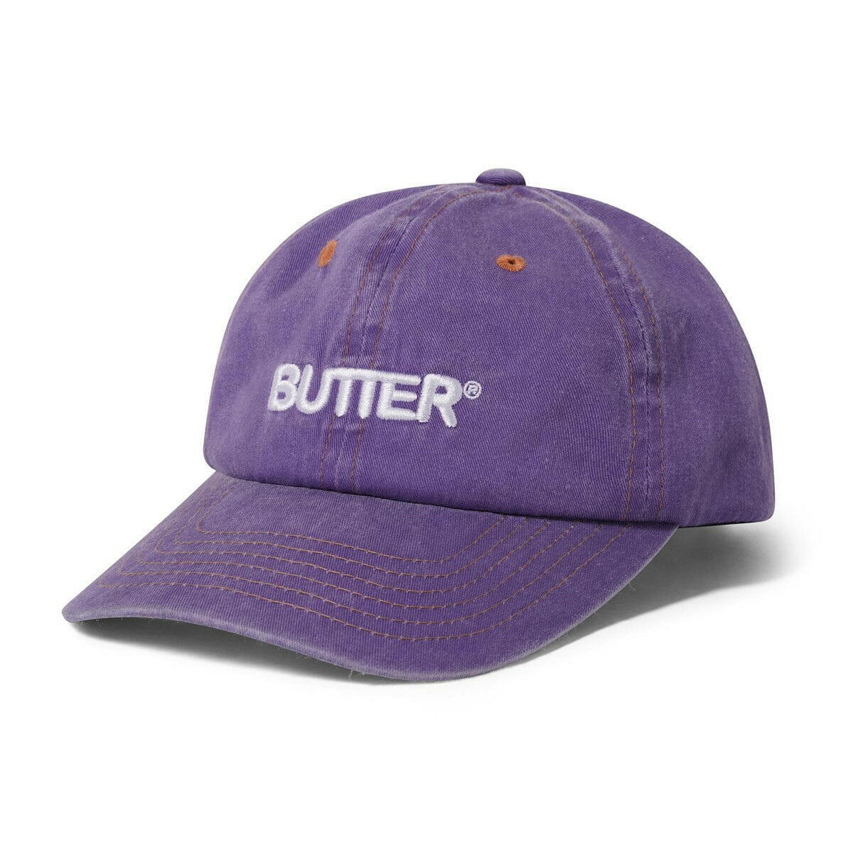 Butter Goods - Rounded Logo 6 Panel Cap Washed Grape.