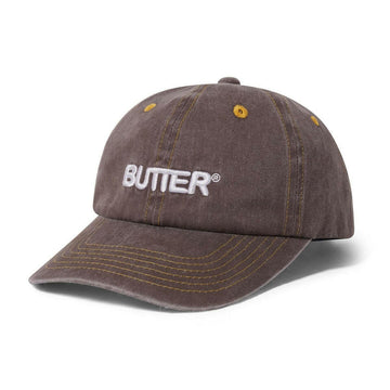 Butter Goods - Rounded Logo 6 Panel Cap Washed Oakwood.