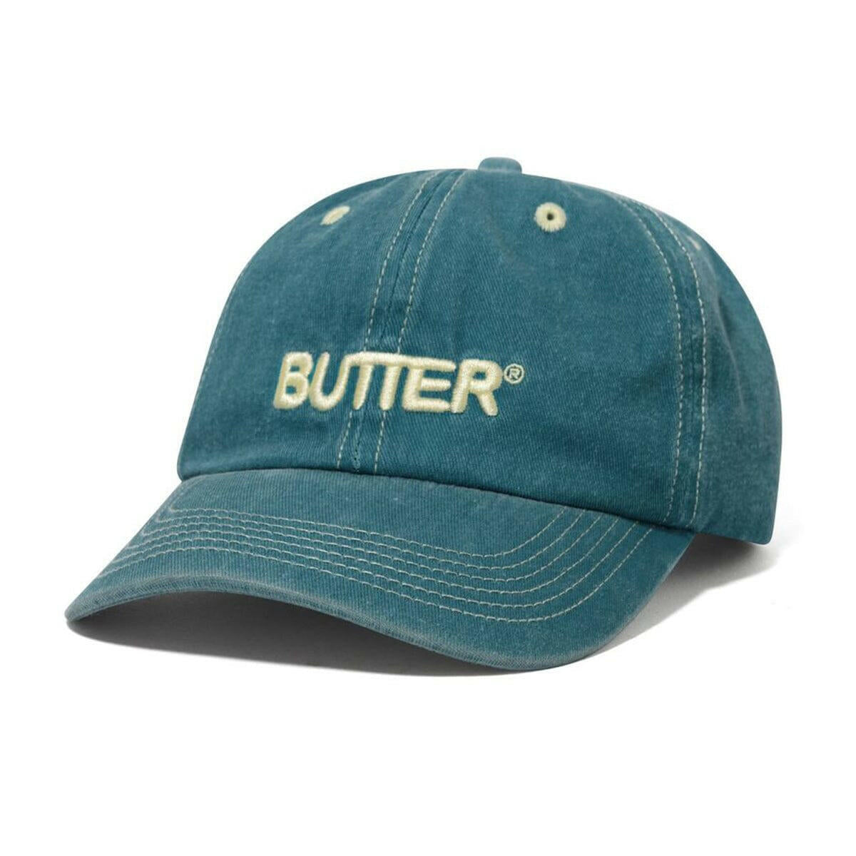 Butter Goods - Rounded Logo 6 Panel Cap Washed Ocean.