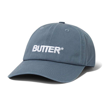 Butter Goods Rounded Logo 6 Panel Cap Washed Ocean Front