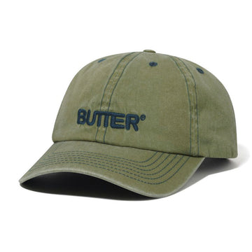 Butter Goods Rounded Logo 6 Panel Cap Washed Pear