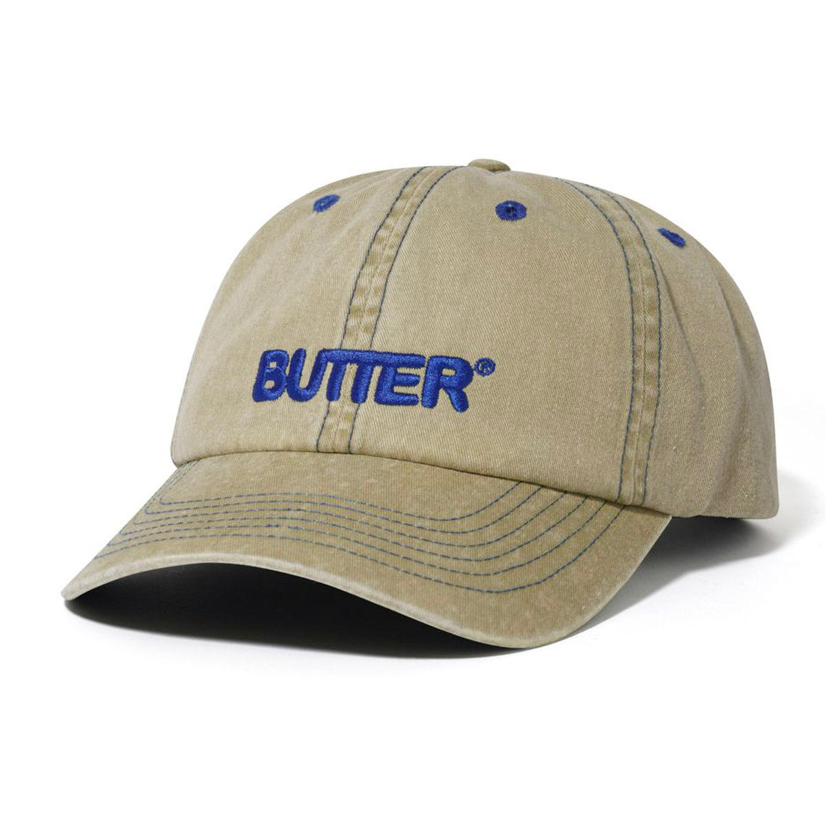 Butter Goods - Rounded Logo 6 Panel Cap Washed Sand.