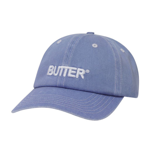 Butter Goods Rounded Logo 6 Panel Cap Washed Sky Front