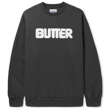 Butter Goods - Rounded Logo Crew Washed Black.