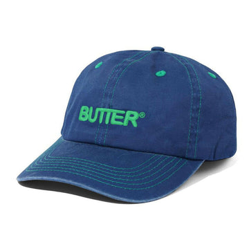 Butter Goods - Rounded Logo 6 Panel Cap Navy.