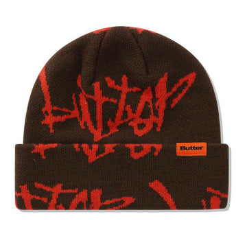 Butter Goods - Scratch Cuff Beanie Brown.
