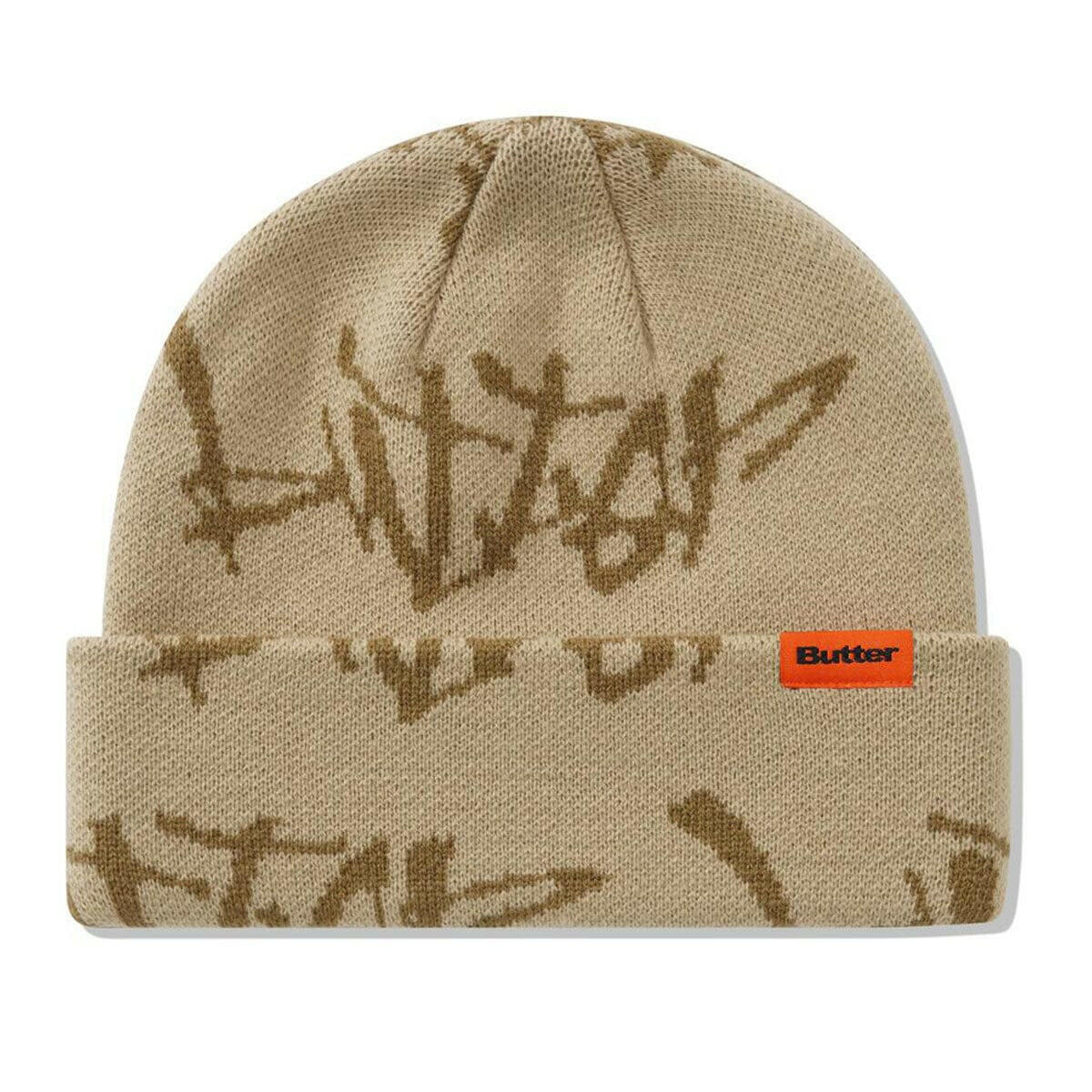 Butter Goods - Scratch Cuff Beanie Tan.