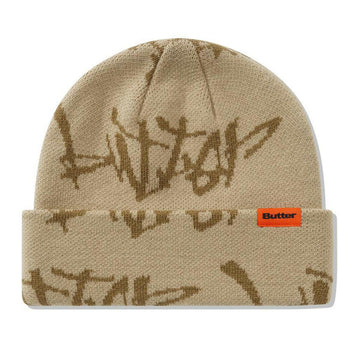 Butter Goods - Scratch Cuff Beanie Tan.